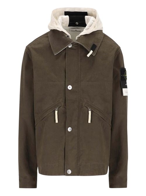 Giubbino con logo in tela resinata STONE ISLAND | 4100080S0110V0054